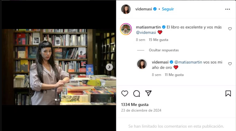 Matías Martin confirmó su relación con Victoria de Masi. Matías Martin confirmó su relación con Victoria de Masi.