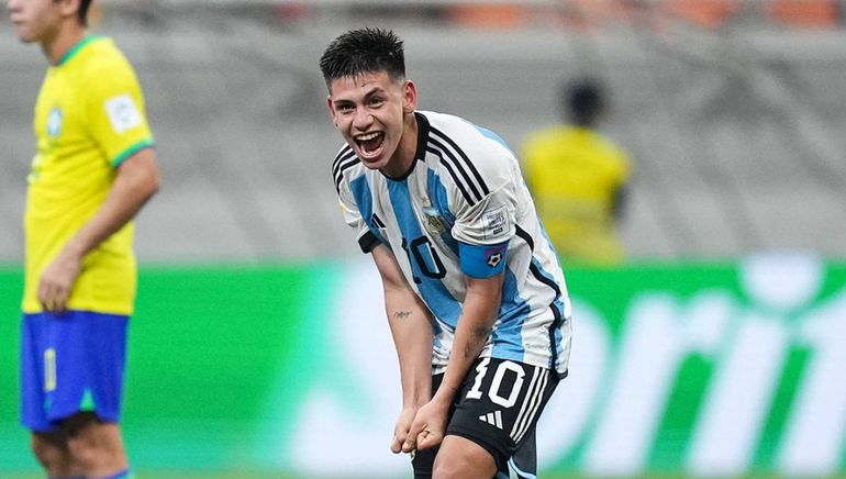 Mundial Sub-17: los goles del Claudio Echeverri en la goleada de Argentina a Brasil