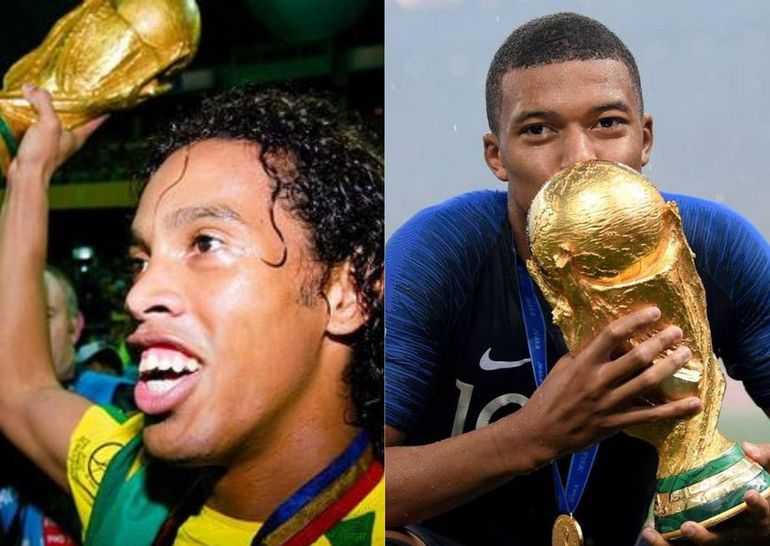 Ronaldinho y Mbappé fueron campeones del mundo un año después de fichar por PSG. Messi llegó a París en 2021...