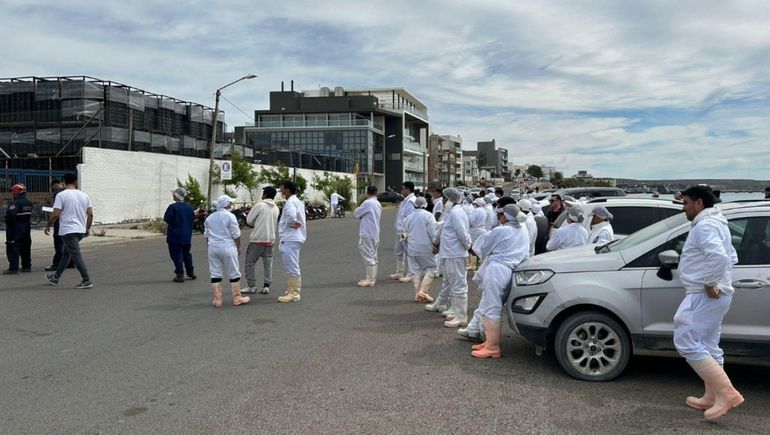 Los trabajadores debieron evacuar la planta de la pesquera ubicada en Avenida Rawson y Salta