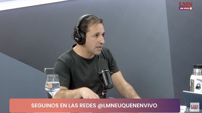 El diputado provincial por el MPN, Claudio Domínguez en el stgreming de LM Neuquén. | LM Neuquen El diputado provincial por el MPN, Claudio Domínguez en el stgreming de LM Neuquén.