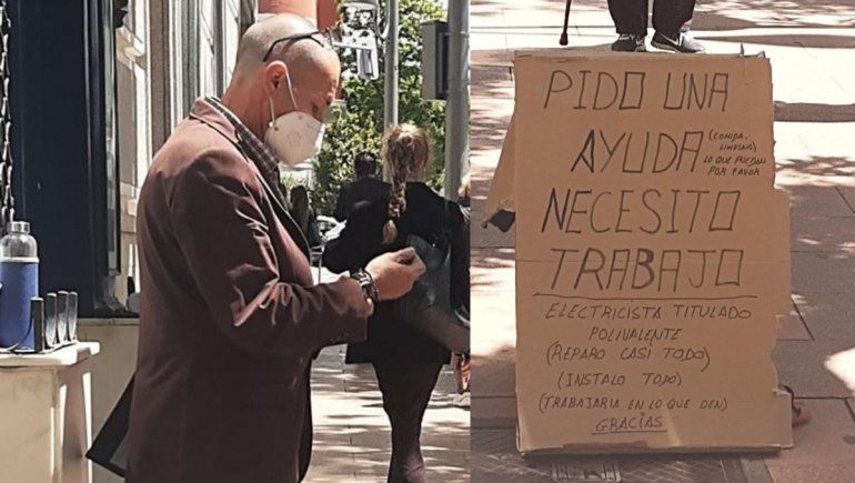 Un electricista encontró trabajo gracias a una foto viral.