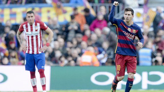 Messi festeja, como siempre, ante el rival al que más goles le marcó.