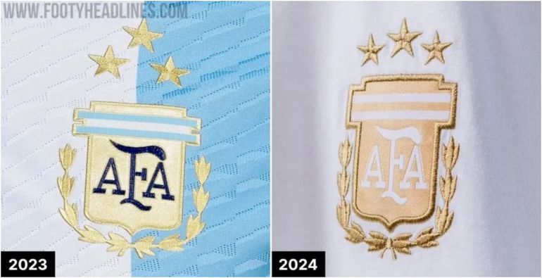 El nuevo escudo de la camiseta de la Selección Argentina El nuevo escudo de la camiseta de la Selección Argentina