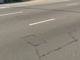 Los dibujos están en algunas calles asfaltadas de distintas localidades del país. Los dibujos están en algunas calles asfaltadas de distintas localidades del país.