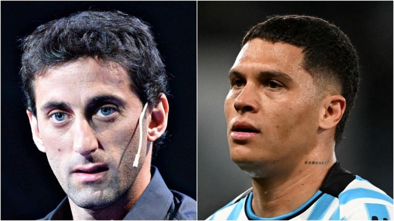 Diego Milito y Juanfer Quintero