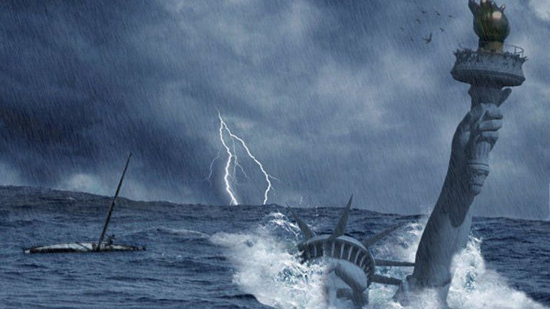 Estiman que la ciudad será tapada por olas de 15 metros.