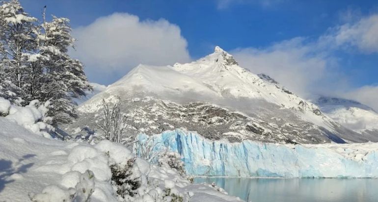 El glaciar Perito Moreno como pudo verlo la turista caribeña, en un ratito de sol en el Parque Nacional. El glaciar Perito Moreno como pudo verlo la turista caribeña, en un ratito de sol en el Parque Nacional.