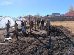 Las baterías de invernaderos concentran la actividad productiva de las familias participantes en un mismo predio. Las baterías de invernaderos concentran la actividad productiva de las familias participantes en un mismo predio.