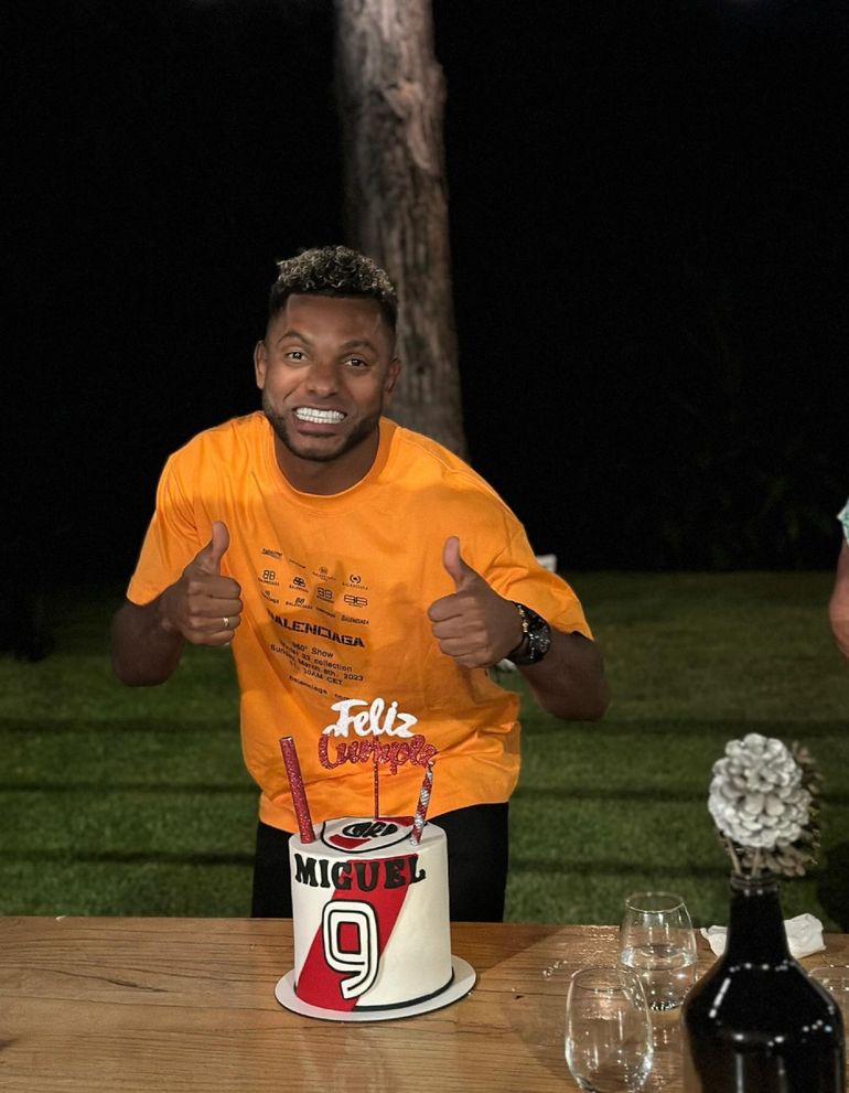 La torta de cumpleaños de Miguel Borja La torta de cumpleaños de Miguel Borja