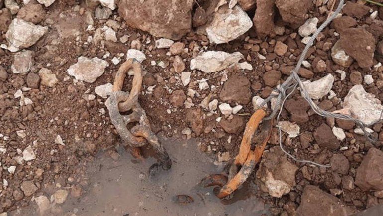 La cadena que se usó en la Vuelta de Obligado