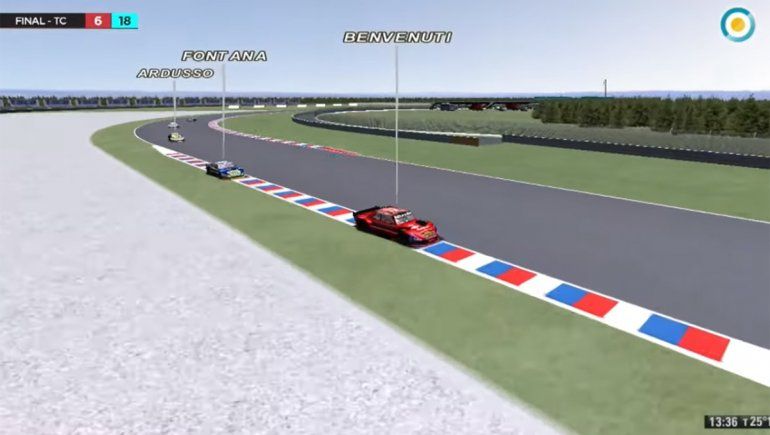 Benvenuti se luce también en el TC Virtual y pelea arriba