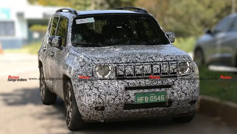 Foto espía del Jeep Renegade 2027. Foto: Auto Segredos. Foto espía del Jeep Renegade 2027. Foto: Auto Segredos.