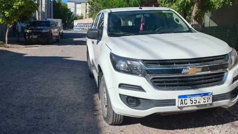 La camioneta de la víctima