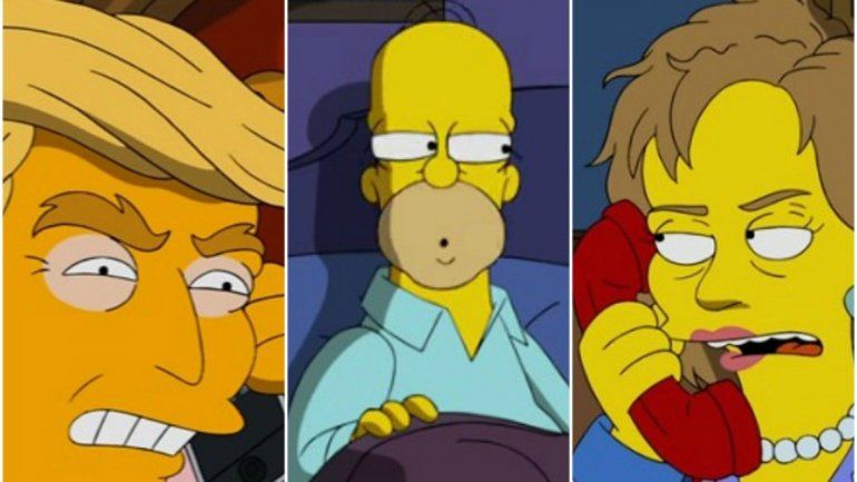 Homero quiere a Trump y Marge lo amenaza con no tener sexo si lo vota.