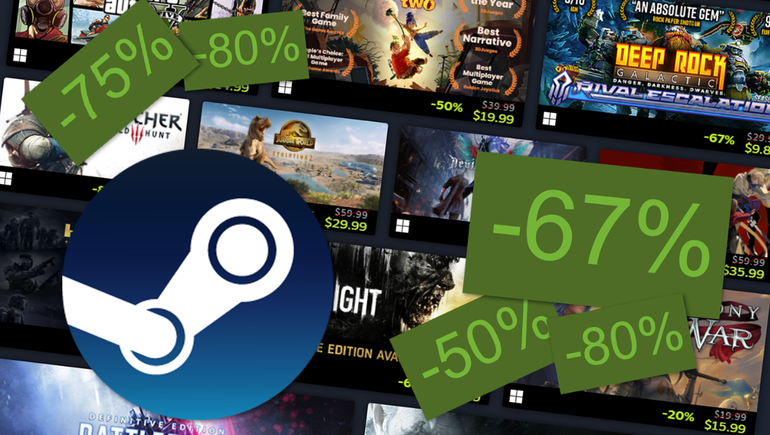 Steam ofrece descuentos en cientos de videojuegos.