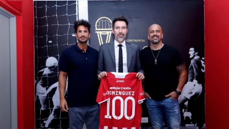 Juan Sebastián Verón y Sebastián Domínguez