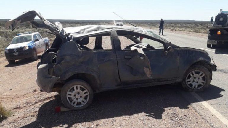 Ruta 17: una mujer volcó y terminó en el hospital