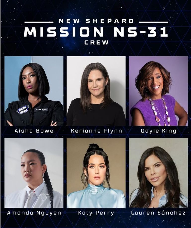 La tripulación que realizará una histórica misión al espacio de Blue Origin estará compuesta íntegramente por mujeres. La tripulación que realizará una histórica misión al espacio de Blue Origin estará compuesta íntegramente por mujeres.