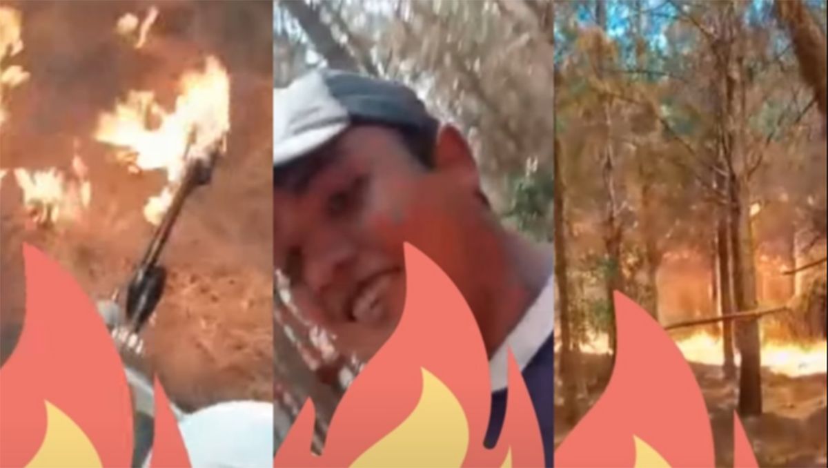 Se grabó con un lanzallamas en Corrientes: Me mandaron mis jefes