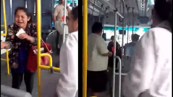 Violencia en el colectivo: un pasajero se peleó con el chofer del micro y golpeó a una mujer
