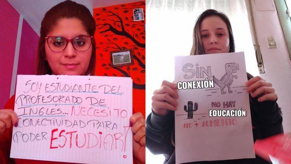 Los estudiantes del ISFD N° 10 reclaman poder tener sus clases por internet.&nbsp;