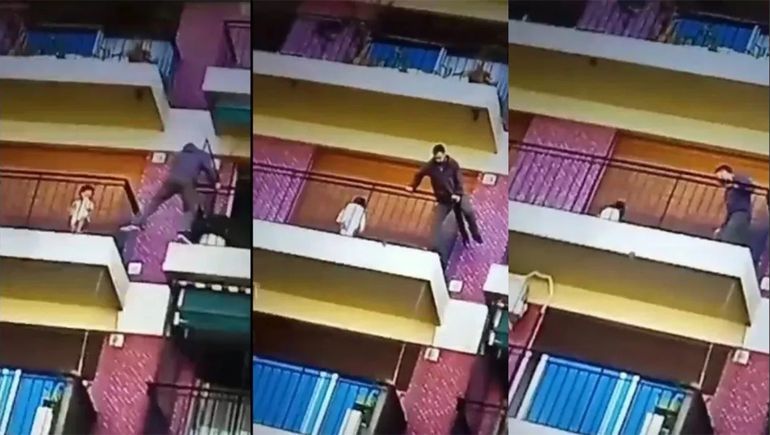 Saltó de un balcón a otro para salvar a un niño y los padres no le dieron ni las gracias