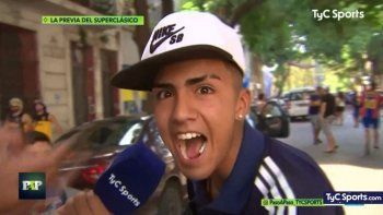 Fanático de Boca, gritó frente a las cámaras: Vamos River Fanático de Boca, gritó frente a las cámaras: Vamos River
