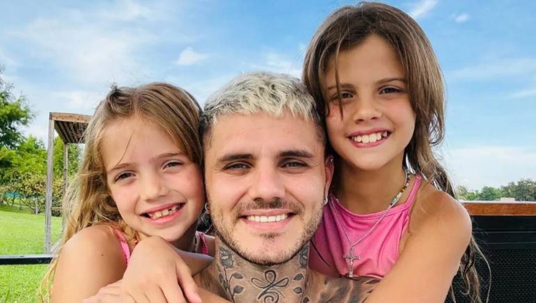 La increíble manera en la que Mauro Icardi vio a sus hijas este fin de semana