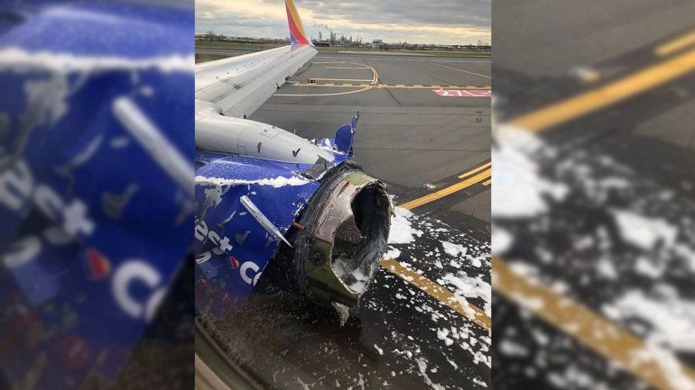 Así quedó la turbina luego de la explosión.