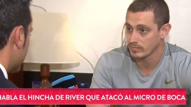 Habló el hincha que agredió el micro xeneize: No supe controlar un impulso