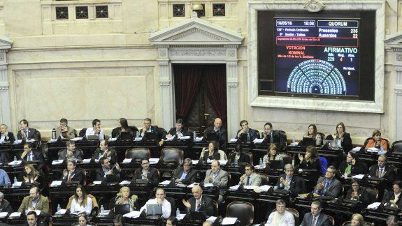 La Cámara de Diputados, anoche, durante el tratamiento de la ley antidespidos.