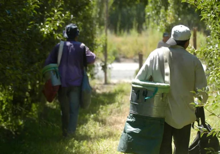 Los trabajadores temporarios que viajan por el país