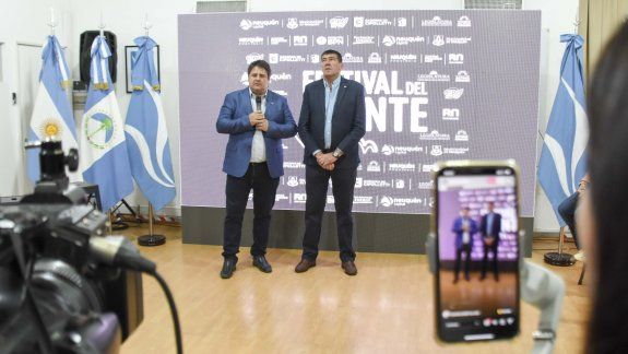 Gaido y Di Tella presentaron el festival por los 85 años del puente