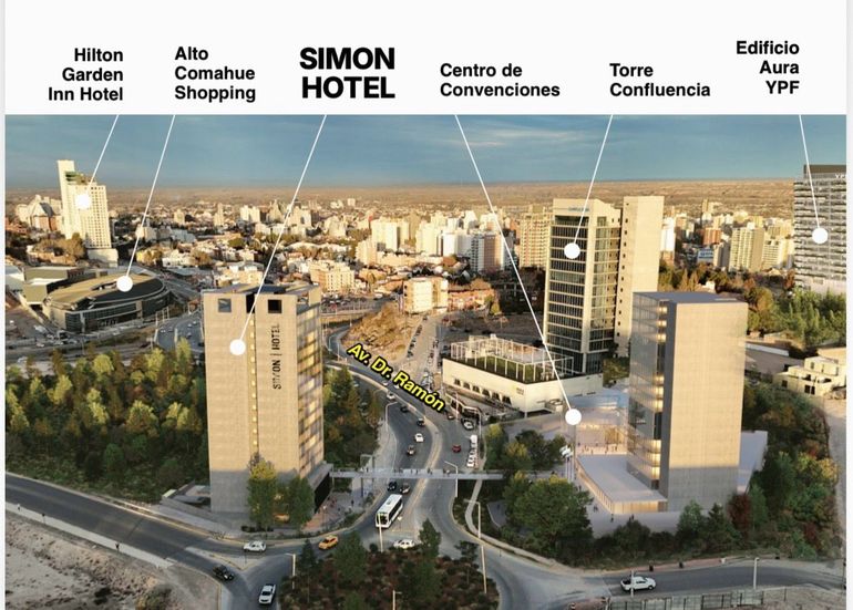 Las referncias y ubicaciones del corredor del desarrollo inmobiliario en el ingreso Norte a Neuquén. Las referncias y ubicaciones del corredor del desarrollo inmobiliario en el ingreso Norte a Neuquén.