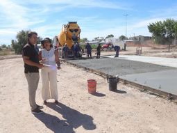 El intendente Mariano Gaido recorrió la obra. El intendente Mariano Gaido recorrió la obra.