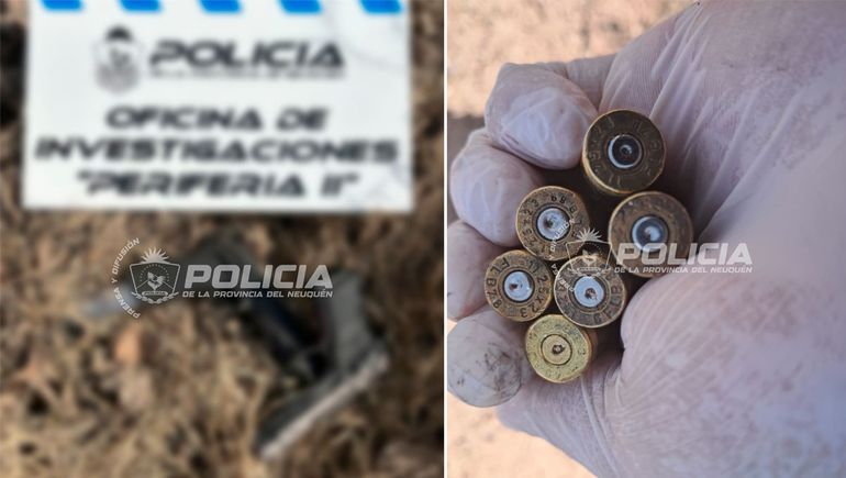 Las armas con las que efectuaron los tiros contra la Brigada de Investigaciones. Las armas con las que efectuaron los tiros contra la Brigada de Investigaciones.