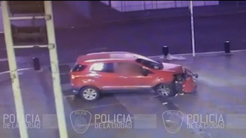 Brutal choque en el Obelisco.