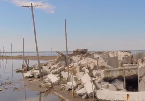 Así quedó Epecuén, el pueblo bonaerense que resurgió bajo el agua