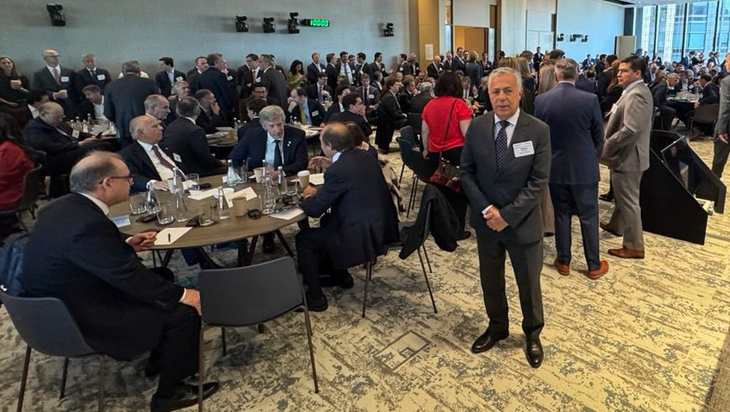 En el marco de la Argentina Week 2026, Cornejo expuso el potencial de Mendoza. Foto: prensa Mendoza.