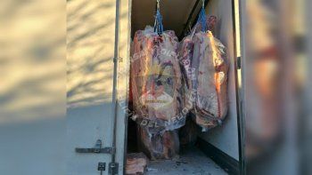 Gran cantidad de costillares de carne fueron decomisados en Pata Mora. 