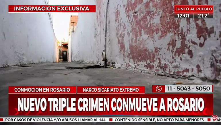 Otro triple crimen en Rosario: matan a balazos a una joven pareja y a su hija de 6 años