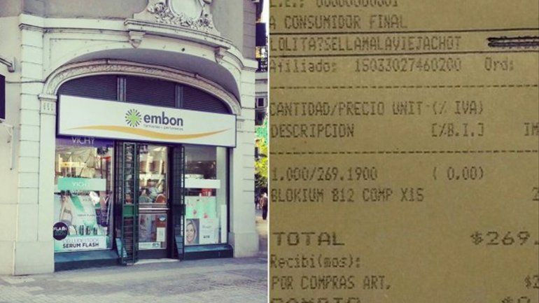 El hijo de la mujer subió el ticket a Facebook y rápidamente se viralizó.&nbsp;