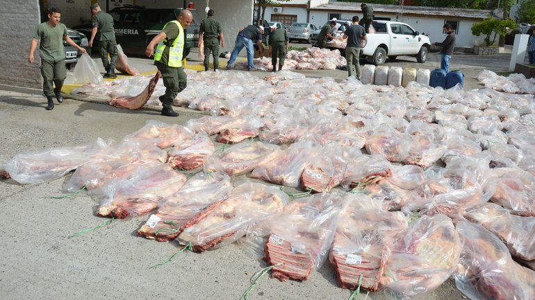 Otro golpe al tráfico de carne: decomisan casi 10 mil kilos que venían a la región