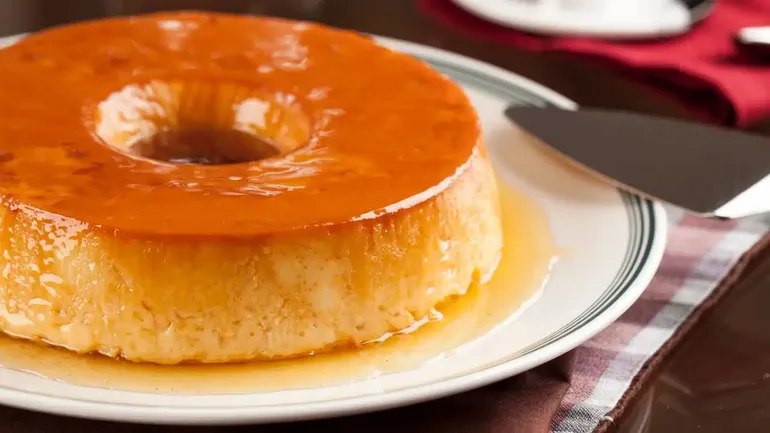 Imposible dejar de comer un flan de coco. Imposible dejar de comer un flan de coco.