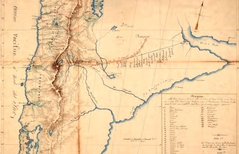 El mapa con la traza del corredor que cruzaba por el norte de Neuquén. El mapa con la traza del corredor que cruzaba por el norte de Neuquén.