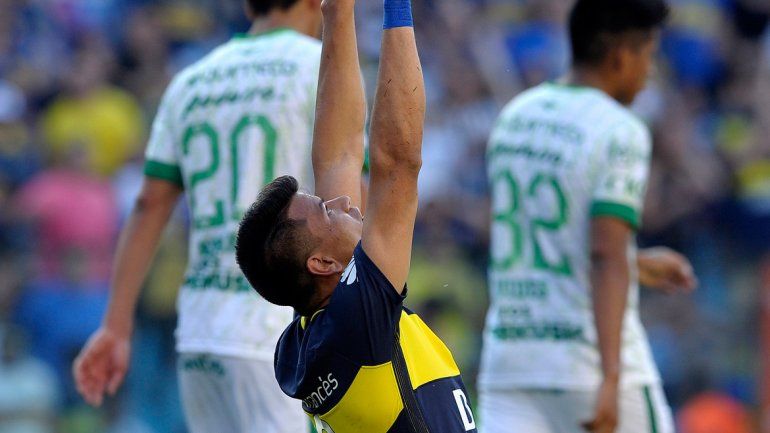 El primero del pibe Bou. Benedetto salió lesionado en el primer tiempo y Walter Bou tuvo su oportunidad. Metió el segundo del partido y su primero de manera oficial.