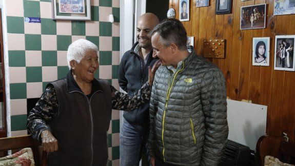 Schlereth estuvo de campaña en el sur de la provincia de Neuquén.