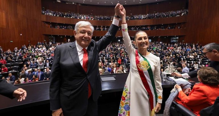 Claudia Sheinbaum y su mentor político, el expresidente López Obrador.