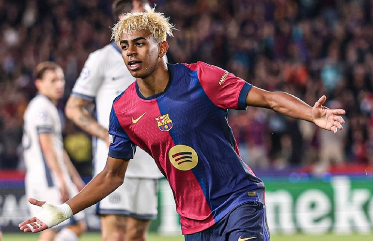 Fútbol artístico: Barcelona e Inter jugaron un partido para aplaudir en la Champions League